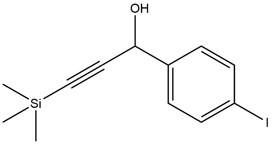 4-Iodo-α-[2-(trimethylsilyl)ethynyl]benzenemethanol 结构式