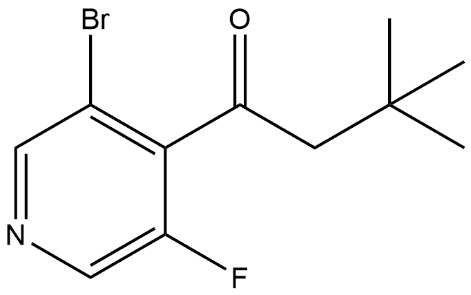 1-(3-Bromo-5-fluoro-4-pyridinyl)-3,3-dimethyl-1-butanone 结构式