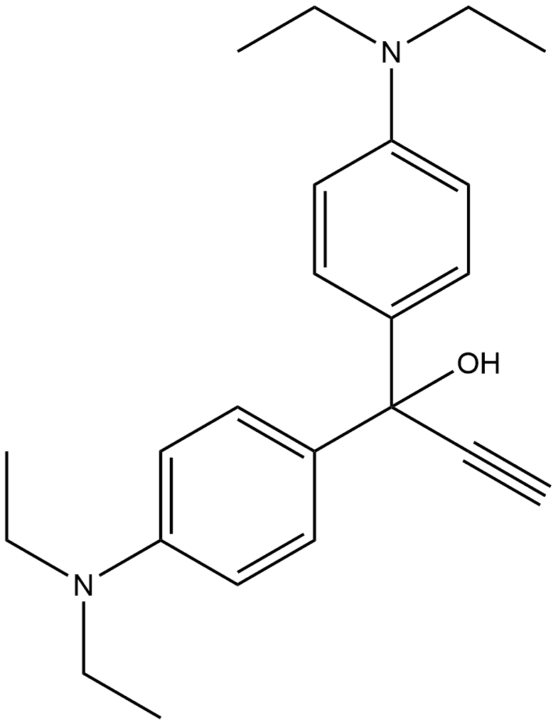 1,1-双(4-(二乙氨基)苯-2-丙炔-1-醇 结构式