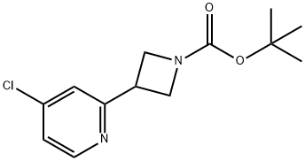 1-Azetidinecarboxylic acid, 3-(4-chloro-2-pyridinyl)-, 1,1-dimethylethyl ester 结构式