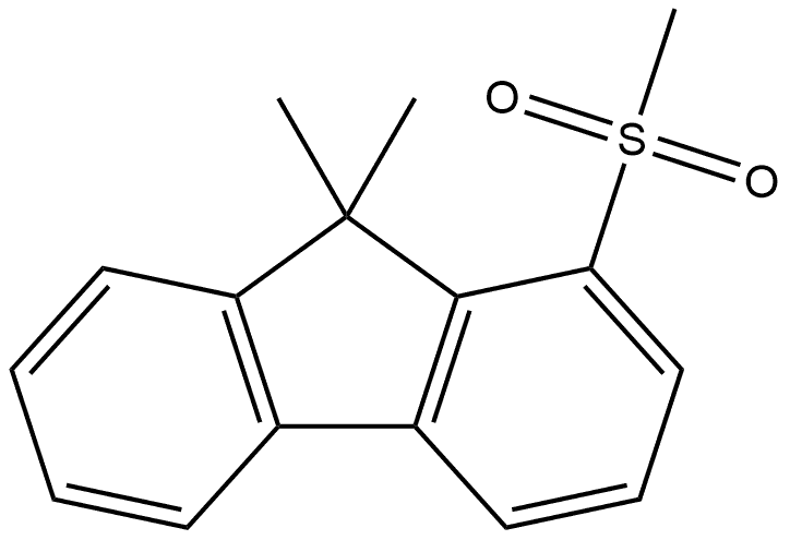 9,9-Dimethyl-1-(methylsulfonyl)-9H-fluorene 结构式