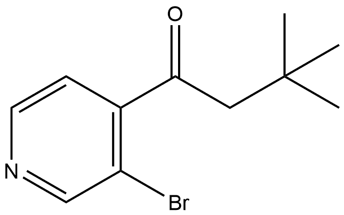 1-(3-Bromo-4-pyridinyl)-3,3-dimethyl-1-butanone 结构式