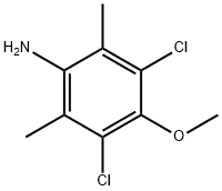 3,5-二氯-4-甲氧基-2,6-二甲基苯胺 结构式