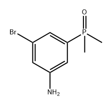 (3-氨基-5-溴苯基)二甲基氧化膦 结构式