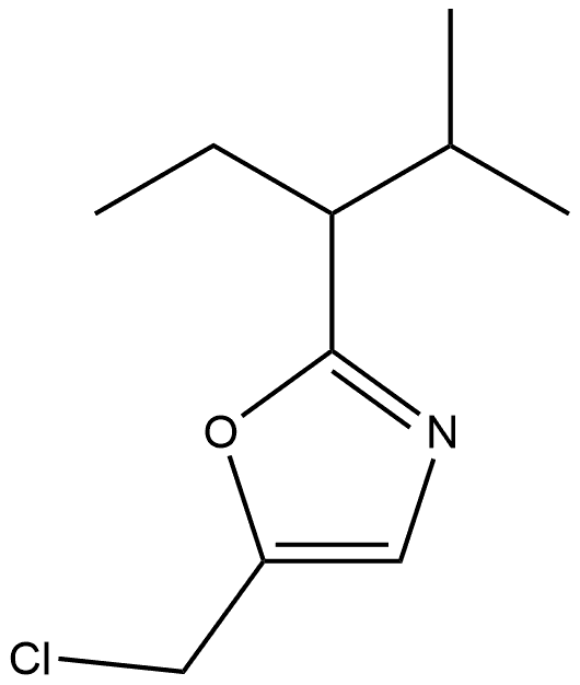 5-(chloromethyl)-2-(2-methylpentan-3-yl)-1,3-oxazole 结构式