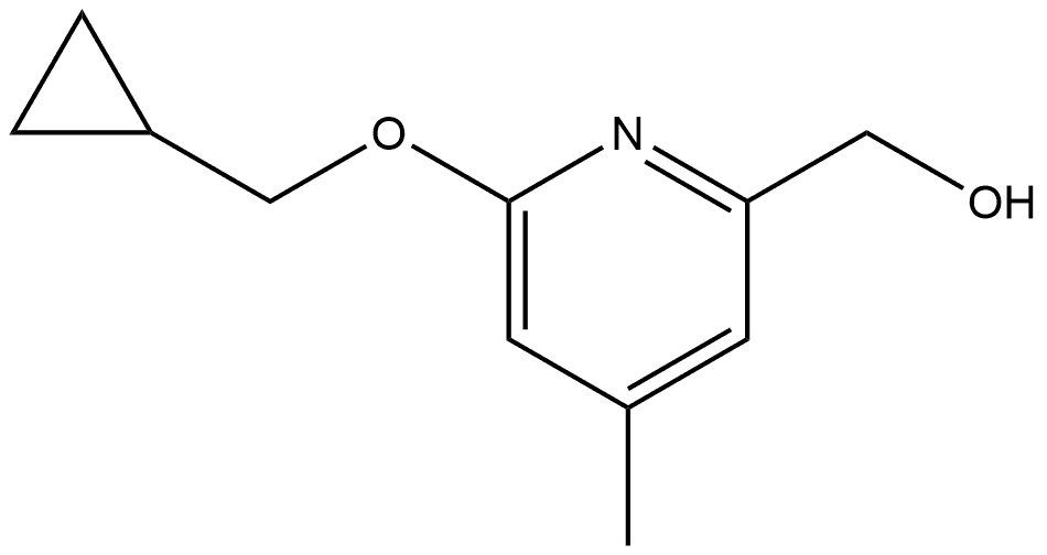 6-(Cyclopropylmethoxy)-4-methyl-2-pyridinemethanol 结构式