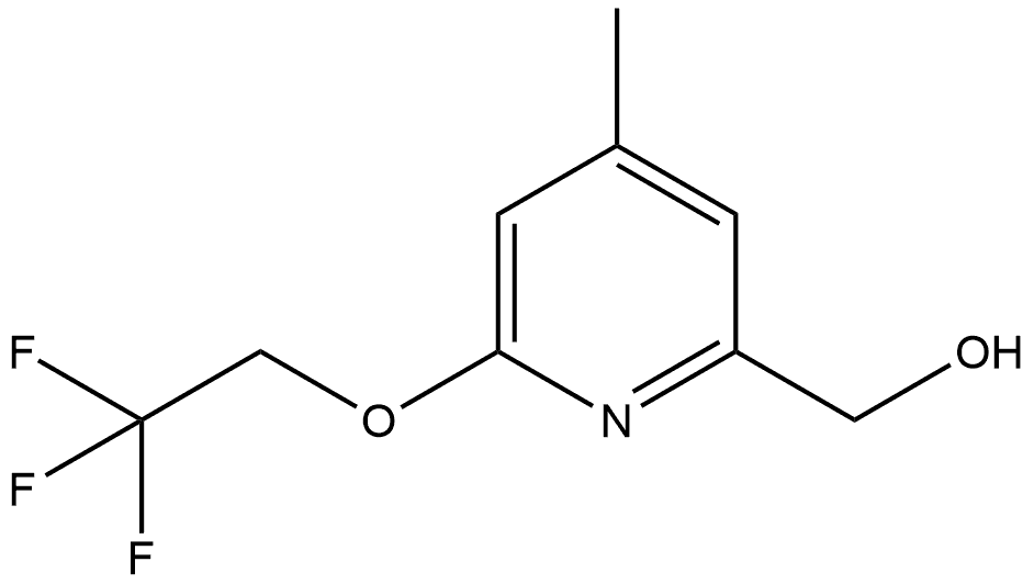4-Methyl-6-(2,2,2-trifluoroethoxy)-2-pyridinemethanol 结构式