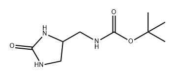 叔丁基((2-氧代咪唑啉-4-基)甲基)氨基甲酸酯 结构式