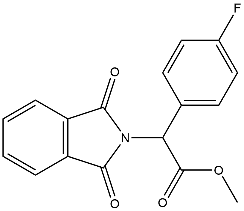 2-(1,3-二氧代异吲哚啉-2-基)-2-(4-氟苯基)乙酸甲酯 结构式