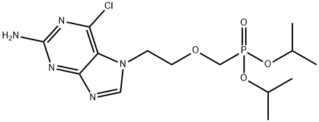 Phosphonic acid, [[2-(2-amino-6-chloro-7H-purin-7-yl)ethoxy]methyl]-, bis(1-methylethyl) ester (9CI) 结构式