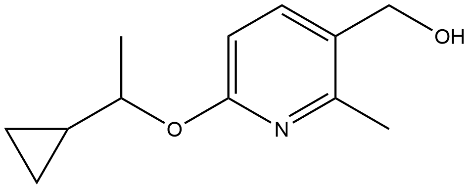 6-(1-Cyclopropylethoxy)-2-methyl-3-pyridinemethanol 结构式