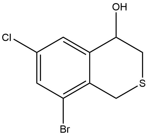 8-bromo-6-chloro-isothiochroman-4-ol 结构式