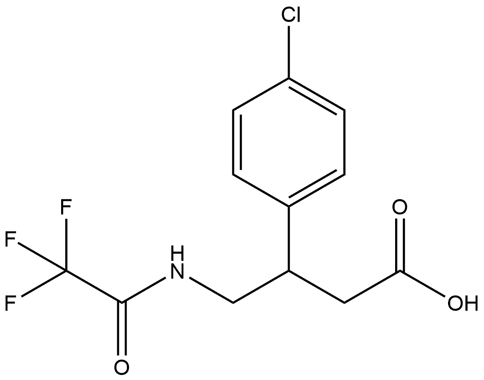 Benzenepropanoic acid, 4-chloro-β-[[(2,2,2-trifluoroacetyl)amino]methyl]- 结构式