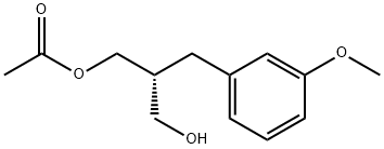 1,3-Propanediol, 2-[(3-methoxyphenyl)methyl]-, 1-acetate, (2R)- 结构式