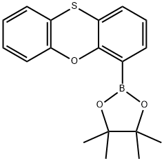 4,4,5,5-四甲基-2-(吩噁噻-4-基)-1,3,2-二氧硼杂环戊烷 结构式