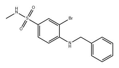 4-(苄氨基)-3-溴-N-甲基苯磺酰胺 结构式