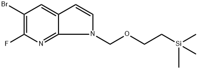 5-溴-6-氟-1-((2-(三甲硅基)乙氧基)甲基)-1H-吡咯并[2,3-B]吡啶 结构式