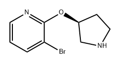 (S)-3-溴-2-(吡咯烷-3-基氧基)吡啶 结构式