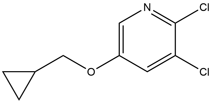 Pyridine, 2,3-dichloro-5-(cyclopropylmethoxy)- 结构式