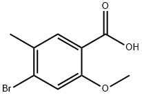 4-溴-2-甲氧基-5-甲基苯甲酸 结构式