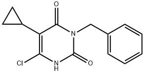 3-苄基-6-氯-5-环丙基嘧啶-2,4(1H,3H)-二酮 结构式