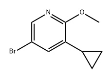 Pyridine, 5-bromo-3-cyclopropyl-2-methoxy- 结构式