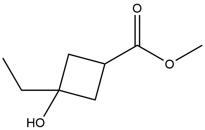 Methyl 3-ethyl-3-hydroxycyclobutanecarboxylate 结构式