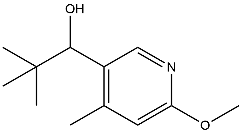 α-(1,1-Dimethylethyl)-6-methoxy-4-methyl-3-pyridinemethanol 结构式