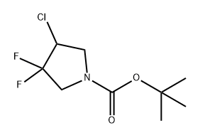 4-氯-3,3-二氟吡咯烷-1-羧酸叔丁酯 结构式