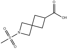 2-Azaspiro[3.3]heptane-6-carboxylic acid, 2-(methylsulfonyl)- 结构式