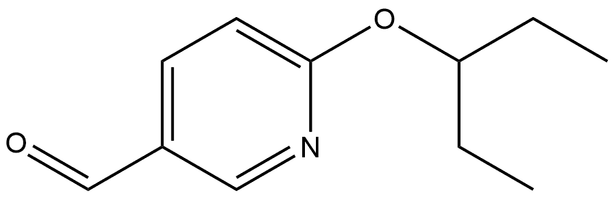 6-(1-Ethylpropoxy)-3-pyridinecarboxaldehyde 结构式