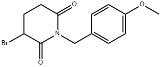 3-溴-1-(4-甲氧基苄基)哌啶-2,6-二酮 结构式
