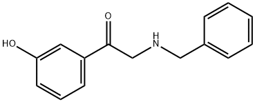 1-(3-羟基苯基)-2-[(苯甲基)氨基]-乙酮 结构式