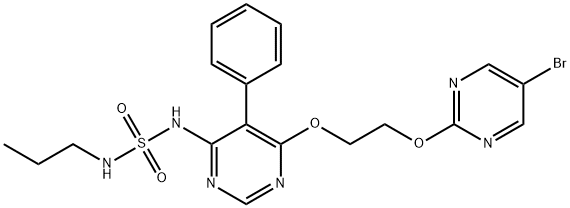 Sulfamide, N-[6-[2-[(5-bromo-2-pyrimidinyl)oxy]ethoxy]-5-phenyl-4-pyrimidinyl]-N'-propyl- 结构式