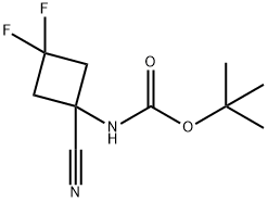 Carbamic acid, N-(1-cyano-3,3-difluorocyclobutyl)-, 1,1-dimethylethyl ester 结构式