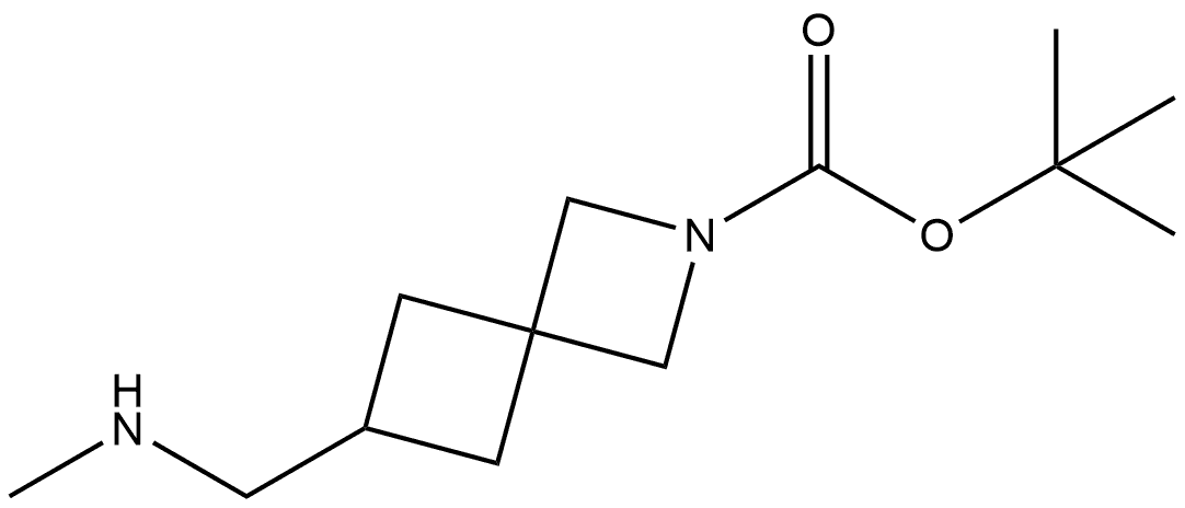 TERT-BUTYL 6-[(METHYLAMINO)METHYL]-2-AZASPIRO[3.3]HEPTANE-2-CARBOXYLATE 结构式