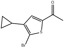 5-Acetyl-2-bromo-3-(cyclopropyl)thiophene 结构式