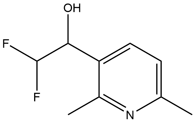 α-(Difluoromethyl)-2,6-dimethyl-3-pyridinemethanol 结构式