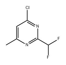4-氯-2-(二氟甲基)-6-甲基嘧啶 结构式