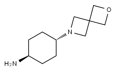 Cyclohexanamine, 4-(2-oxa-6-azaspiro[3.3]hept-6-yl)-, trans- 结构式