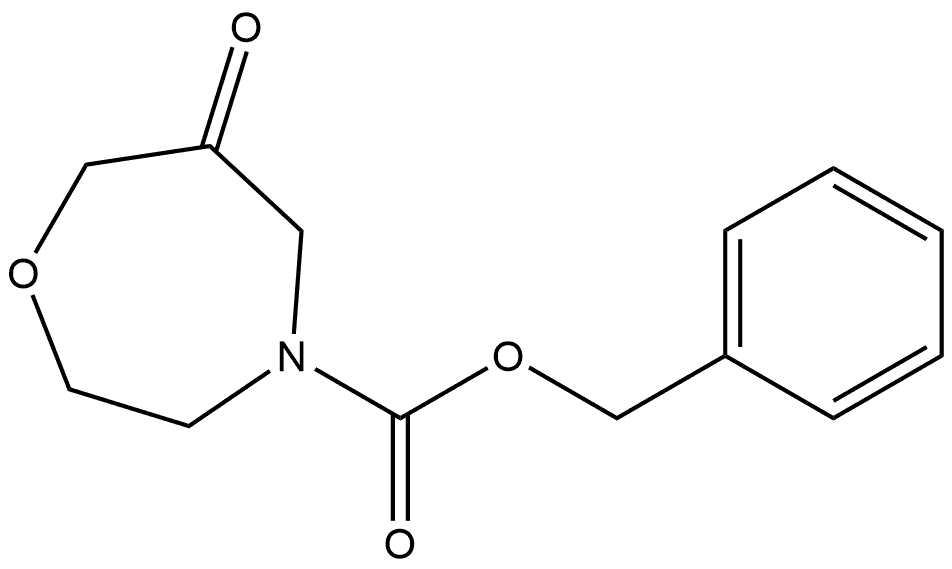 benzyl 6-oxo-1,4-oxazepane-4-carboxylate 结构式