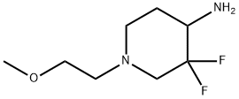 3,3-二氟-1-(2-甲氧基乙基)-4-哌啶胺 结构式