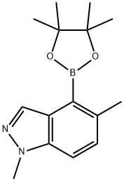 1,5-二甲基-4-(4,4,5,5-四甲基-1,3,2-二噁硼烷-2-基)-1H-吲唑 结构式