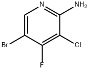 5-溴-3-氯-4-氟吡啶-2-胺 结构式