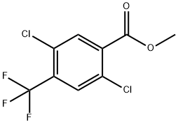 2,5-氯-4-三氟甲基苯甲酸甲酯 结构式