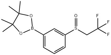 3-((2,2,2-三氟乙基)亚磺酰基苯硼酸频哪醇酯 结构式