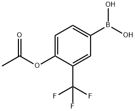 (4-乙酰氧基-3-(三氟甲基)苯基)硼酸 结构式