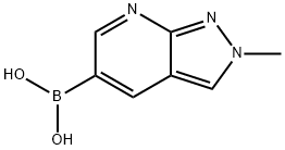Boronic acid, B-(2-methyl-2H-pyrazolo[3,4-b]pyridin-5-yl)- 结构式