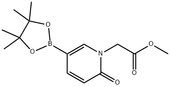 2-(2-氧-5-(4,4,5,5-四甲基-1,3,2-二氧硼杂环戊烷-2-基)吡啶-1(2H)-基)乙酸甲酯 结构式