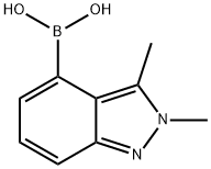 Boronic acid, B-(2,3-dimethyl-2H-indazol-4-yl)- 结构式